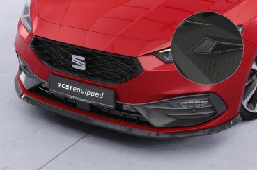 CSR Frontspoiler | Cup-Spoilerlippe mit ABE für Seat Leon 4 (Typ KL) CSL523-M Carbon Look matt strukturiert (keine Lackierung erforderlich)