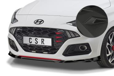 CSR Frontspoiler | Cup-Spoilerlippe mit ABE für Hyundai i10 (3. Gen) N-Line CSL525-M Carbon Look matt strukturiert (keine Lackierung erforderlich)