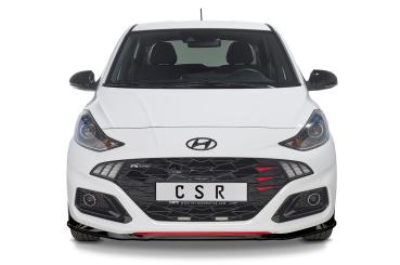 CSR Frontspoiler | Cup-Spoilerlippe mit ABE für Hyundai i10 (3. Gen) N-Line CSL525-G Glossy schwarz Hochglanz (keine Lackierung erforderlich)
