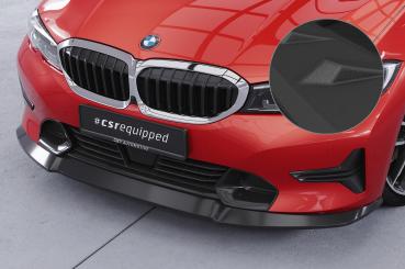 CSR Frontspoiler | Cup-Spoilerlippe mit ABE für BMW 3er (G20/G21) Limousine und Touring CSL526-S schwarz matt strukturiert (keine Lackierung erforderlich)