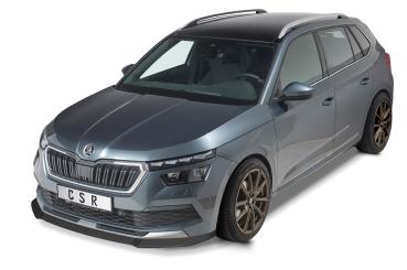 CSR Frontspoiler | Cup-Spoilerlippe mit ABE für Skoda Kamiq CSL527-M Carbon Look matt strukturiert (keine Lackierung erforderlich)