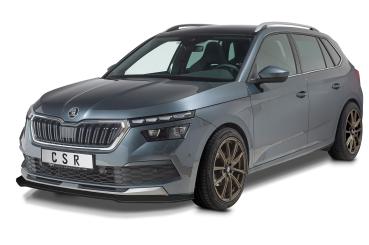 CSR Frontspoiler | Cup-Spoilerlippe mit ABE für Skoda Kamiq CSL527-M Carbon Look matt strukturiert (keine Lackierung erforderlich)