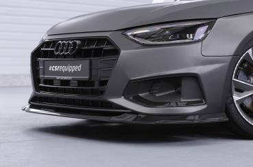 CSR Frontspoiler | Cup-Spoilerlippe mit ABE für Audi A4 B9 (Typ 8W) CSL530-C Carbon Look glänzend (keine Lackierung erforderlich)