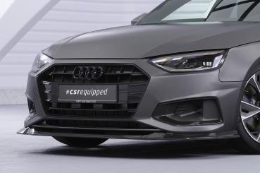 CSR Frontspoiler | Cup-Spoilerlippe mit ABE für Audi A4 B9 (Typ 8W) CSL530-C Carbon Look glänzend (keine Lackierung erforderlich)