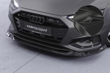 CSR Frontspoiler | Cup-Spoilerlippe mit ABE für Audi A4 B9 (Typ 8W) CSL530-C Carbon Look glänzend (keine Lackierung erforderlich)