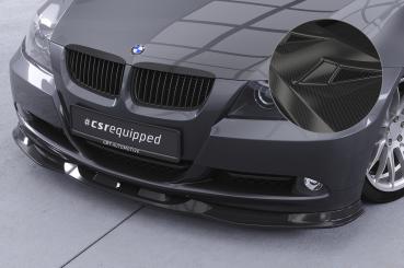 CSR Frontspoiler | Cup-Spoilerlippe mit ABE für BMW 3er (E90/E91) Limousine und Touring CSL536-C Carbon Look glänzend (keine Lackierung erforderlich)