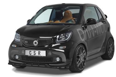 CSR Frontspoiler | Cup-Spoilerlippe mit ABE für Smart fortwo 453 Brabus CSL542-S schwarz matt strukturiert (keine Lackierung erforderlich)