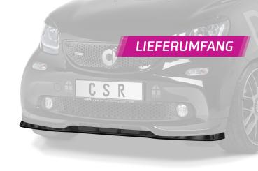 CSR Frontspoiler | Cup-Spoilerlippe mit ABE für Smart fortwo 453 Brabus CSL542-S schwarz matt strukturiert (keine Lackierung erforderlich)