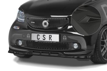 CSR Frontspoiler | Cup-Spoilerlippe mit ABE für Smart fortwo 453 Brabus CSL542-M Carbon Look matt strukturiert (keine Lackierung erforderlich)