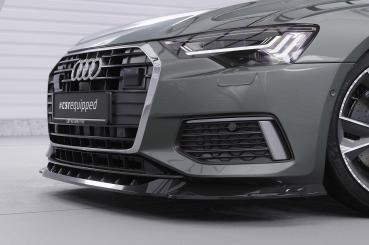 CSR Frontspoiler | Cup-Spoilerlippe mit ABE für Audi A6 C8 (Typ 4K/F2) CSL543-L Lackierung erforderlich (schwarz matt)