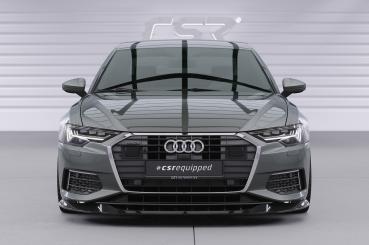 CSR Frontspoiler | Cup-Spoilerlippe mit ABE für Audi A6 C8 (Typ 4K/F2) CSL543-L Lackierung erforderlich (schwarz matt)