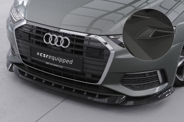 CSR Frontspoiler | Cup-Spoilerlippe mit ABE für Audi A6 C8 (Typ 4K/F2) CSL543-M Carbon Look matt strukturiert (keine Lackierung erforderlich)