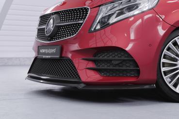 CSR Frontspoiler | Cup-Spoilerlippe mit ABE für Mercedes-Benz V-Klasse 447 AMG-Line CSL545-C Carbon Look Hochglanz (keine Lackierung erforderlich)
