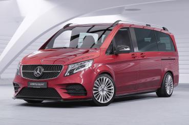 CSR Frontspoiler | Cup-Spoilerlippe mit ABE für Mercedes-Benz V-Klasse 447 AMG-Line CSL545-C Carbon Look Hochglanz (keine Lackierung erforderlich)
