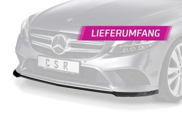 CSR Frontspoiler | Cup-Spoilerlippe mit ABE für Mercedes-Benz C-Klasse W205 CSL546-M Carbon Look matt strukturiert (keine Lackierung erforderlich)