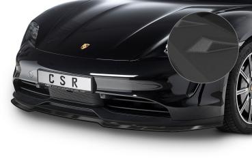 CSR Frontspoiler | Cup-Spoilerlippe mit ABE für Porsche Taycan / Taycan 4S CSL549-S schwarz matt strukturiert (keine Lackierung erforderlich)