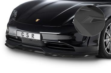 CSR Frontspoiler | Cup-Spoilerlippe mit ABE für Porsche Taycan / Taycan 4S CSL549-L schwarz matt (Lackierung erforderlich)