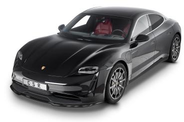 CSR Frontspoiler | Cup-Spoilerlippe mit ABE für Porsche Taycan / Taycan 4S CSL549-S schwarz matt strukturiert (keine Lackierung erforderlich)