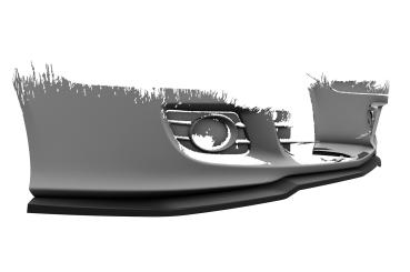 CSR Frontspoiler | Cup-Spoilerlippe mit ABE für Mercedes-Benz CLK A209 / C209 CSL550-L schwarz matt (Lackierung erforderlich)