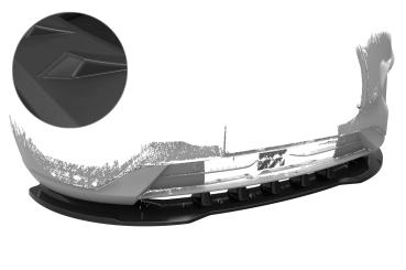 CSR Frontspoiler | Cup-Spoilerlippe mit ABE für Ford Kuga 3 CSL553-L schwarz matt (Lackierung erforderlich)