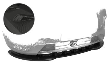 CSR Frontspoiler | Cup-Spoilerlippe mit ABE für Ford Kuga 3 CSL553-M Carbon Look matt strukturiert (keine Lackierung erforderlich)