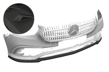 CSR Frontspoiler | Cup-Spoilerlippe mit ABE für Mercedes-Benz E-Klasse W213/S213 CSL557-M Carbon Look matt strukturiert (keine Lackierung erforderlich)
