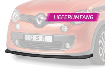 CSR Frontspoiler | Cup-Spoilerlippe mit ABE für Renault Twingo 3 GT CSL559-L schwarz matt (Lackierung erforderlich)
