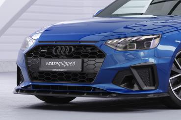 CSR Frontspoiler | Cup-Spoilerlippe mit ABE für Audi A4 / S4 B9 (8W) CSL561-L Lackierung erforderlich (schwarz matt)
