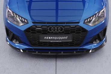 CSR Frontspoiler | Cup-Spoilerlippe mit ABE für Audi A4 / S4 B9 (8W) CSL561-L Lackierung erforderlich (schwarz matt)