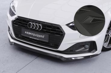 CSR Frontspoiler | Cup-Spoilerlippe mit ABE für Audi A5 F5  Basis / Advanced CSL562-M Carbon Look matt strukturiert (keine Lackierung erforderlich)
