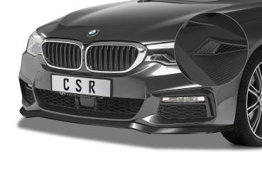 CSR Frontspoiler | Cup-Spoilerlippe mit ABE für BMW 5er G30/G31 M-Paket CSL564-M Carbon Look matt strukturiert (keine Lackierung erforderlich)