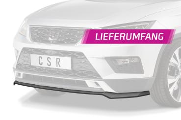 CSR Frontspoiler | Cup-Spoilerlippe mit ABE für Seat Ateca (Typ 5FP, KH7) CSL567-L Lackierung erforderlich (schwarz matt)
