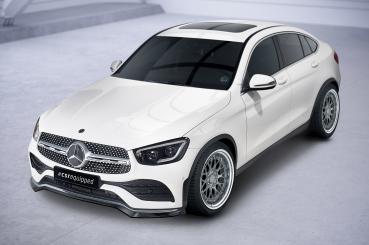 CSR Frontspoiler | Cup-Spoilerlippe mit ABE für Mercedes-Benz GLC (C253/X253) AMG-Line CSL573-G Glossy schwarz Hochglanz (keine Lackierung erforderlich)