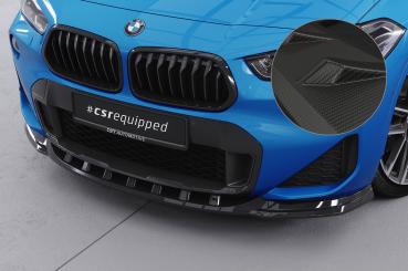 CSR Frontspoiler | Cup-Spoilerlippe mit ABE für BMW X2 F39 M-Paket CSL574-M Carbon Look matt strukturiert (keine Lackierung erforderlich)