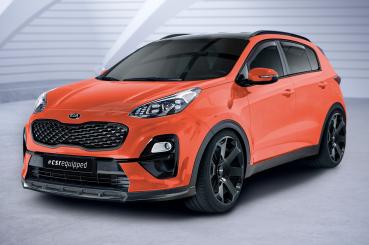 CSR Frontspoiler | Cup-Spoilerlippe mit ABE für Kia Sportage QLE CSL577-C Carbon Look glänzend (keine Lackierung erforderlich)