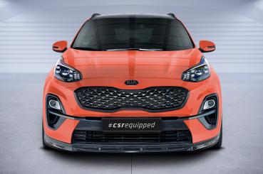CSR Frontspoiler | Cup-Spoilerlippe mit ABE für Kia Sportage QLE CSL577-C Carbon Look glänzend (keine Lackierung erforderlich)