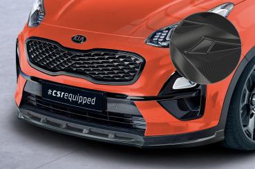 CSR Frontspoiler | Cup-Spoilerlippe mit ABE für Kia Sportage QLE CSL577-C Carbon Look glänzend (keine Lackierung erforderlich)
