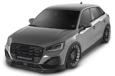 CSR Frontspoiler | Cup-Spoilerlippe mit ABE für Audi Q2 (GA) CSL580-S schwarz matt strukturiert (keine Lackierung erforderlich)