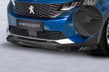 CSR Frontspoiler | Cup-Spoilerlippe mit ABE für Peugeot 5008 (2.Gen) CSL582-M Carbon Look matt strukturiert (keine Lackierung erforderlich)