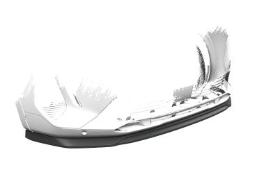 CSR Frontspoiler | Cup-Spoilerlippe mit ABE für Peugeot 5008 (2.Gen) CSL582-L schwarz matt (Lackierung erforderlich)