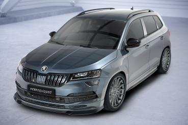 CSR Frontspoiler | Cup-Spoilerlippe mit ABE für Skoda Karoq SportLine CSL583-G Glossy schwarz Hochglanz (keine Lackierung erforderlich)