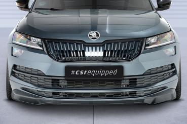 CSR Frontspoiler | Cup-Spoilerlippe mit ABE für Skoda Karoq SportLine CSL583-G Glossy schwarz Hochglanz (keine Lackierung erforderlich)