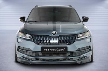 CSR Frontspoiler | Cup-Spoilerlippe mit ABE für Skoda Karoq SportLine CSL583-G Glossy schwarz Hochglanz (keine Lackierung erforderlich)