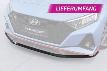 CSR Frontspoiler | Cup-Spoilerlippe mit ABE für Hyundai I20 (BC3) N / N-Line CSL588-L schwarz matt (Lackierung erforderlich)
