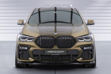 CSR Frontspoiler | Cup-Spoilerlippe mit ABE für BMW X6 (G06) M-Paket / M50i CSL589-L schwarz matt (Lackierung erforderlich)