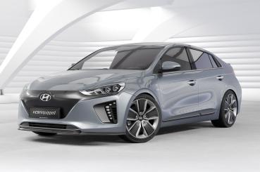 CSR Frontspoiler | Cup-Spoilerlippe mit ABE für Hyundai Ioniq CSL594-L schwarz matt (Lackierung erforderlich)