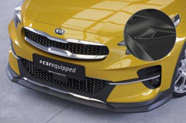 CSR Frontspoiler | Cup-Spoilerlippe mit ABE für Kia XCeed CSL595-C Carbon Look glänzend (keine Lackierung erforderlich)