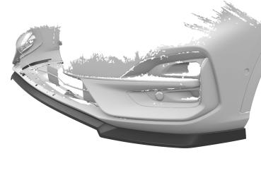 CSR Frontspoiler | Cup-Spoilerlippe mit ABE für Ford Kuga 3 ST-Line / ST-Line X CSL596-L schwarz matt (Lackierung erforderlich)