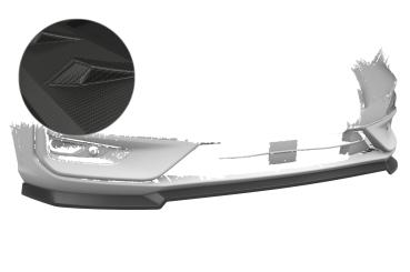 CSR Frontspoiler | Cup-Spoilerlippe mit ABE für Ford Kuga 3 ST-Line / ST-Line X CSL596-M Carbon Look matt strukturiert (keine Lackierung erforderlich)