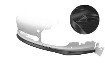 CSR Frontspoiler | Cup-Spoilerlippe mit ABE für Porsche 987 Boxster CSL597-C Carbon Look glänzend (keine Lackierung erforderlich)